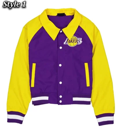 Los Angeles Lakers Purple and Yellow Throwback Jacket