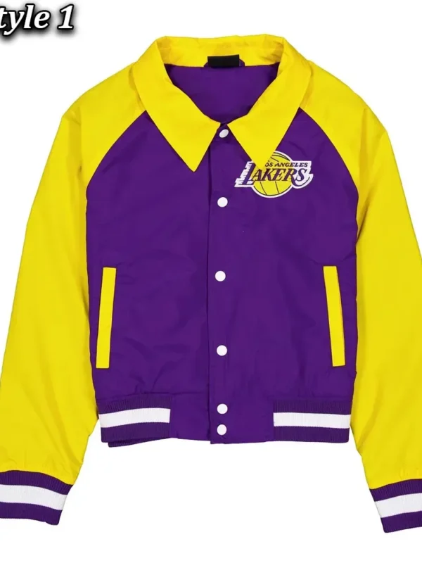 Los Angeles Lakers Purple and Yellow Throwback Jacket