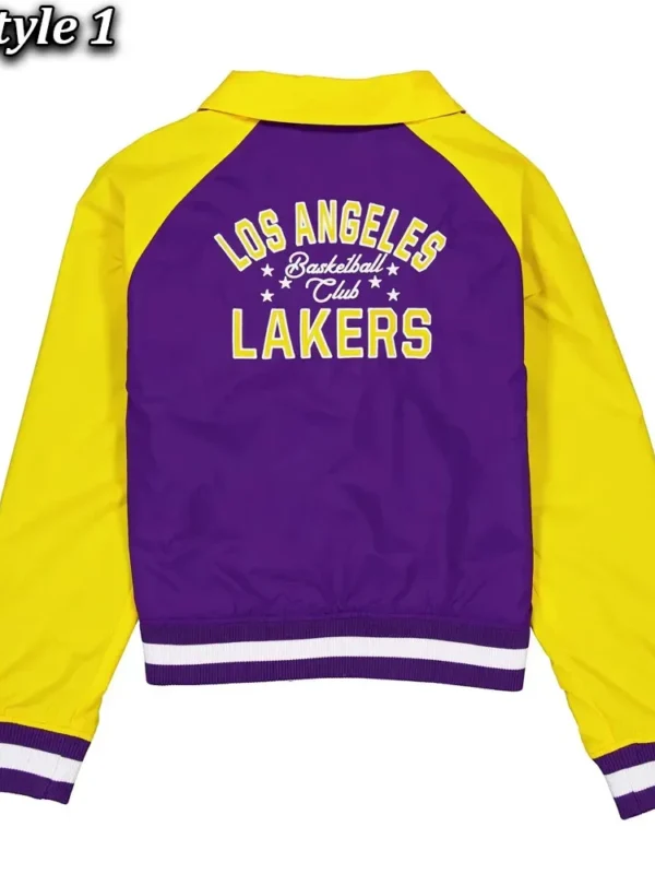 Los Angeles Lakers Purple and Yellow Throwback Jacket