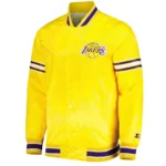 Los Angeles Lakers Slider Varsity Yellow Satin Jacket
