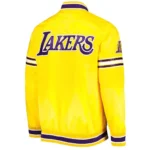 Los Angeles Lakers Slider Varsity Yellow Satin Jacket