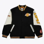 Los Angeles Lakers Team History Black Vintage Logo Varsity Jacket
