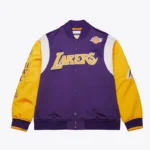 Los Angeles Lakers Team Origins Purple Satin Jacket