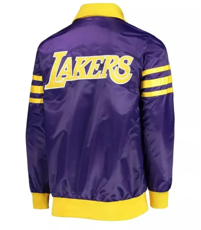 Los Angeles Lakers The Captain II Purple Varsity Satin Jacket