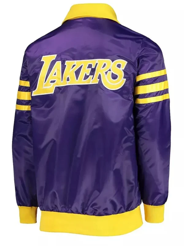 Los Angeles Lakers The Captain II Purple Varsity Satin Jacket