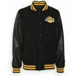Los Angeles Lakers Training Team Logo Black Varsity Jacket