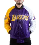 Los Angeles Lakers Tri-Color Varsity Satin Jacket