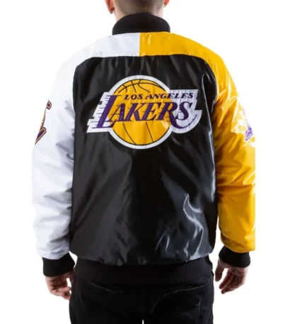 Los Angeles Lakers Tri-Color Varsity Satin Jacket