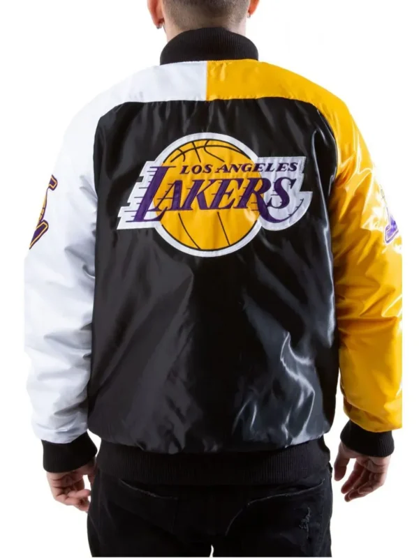 Los Angeles Lakers Tri-Color Varsity Satin Jacket