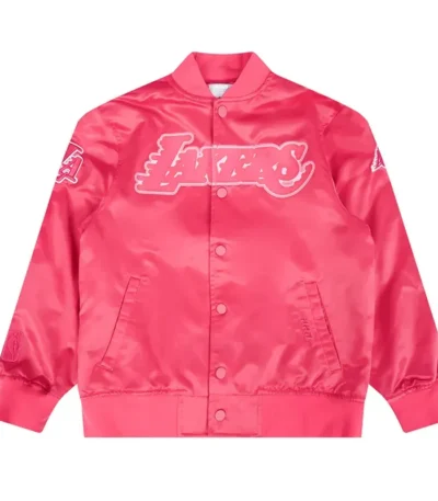 Los Angeles Lakers Triple Pink Satin Jacket