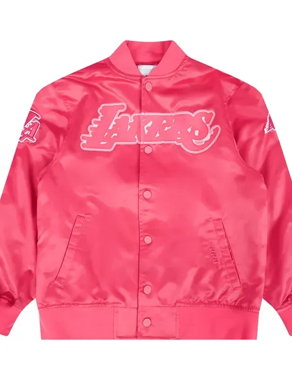 Los Angeles Lakers Triple Pink Satin Jacket