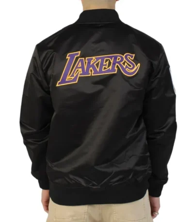 Los Angeles Lakers Vintage Logo Lightweight Satin Jacket