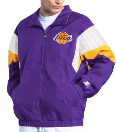 Los Angeles Lakers Yard Line Purple Full-Zip Jacket