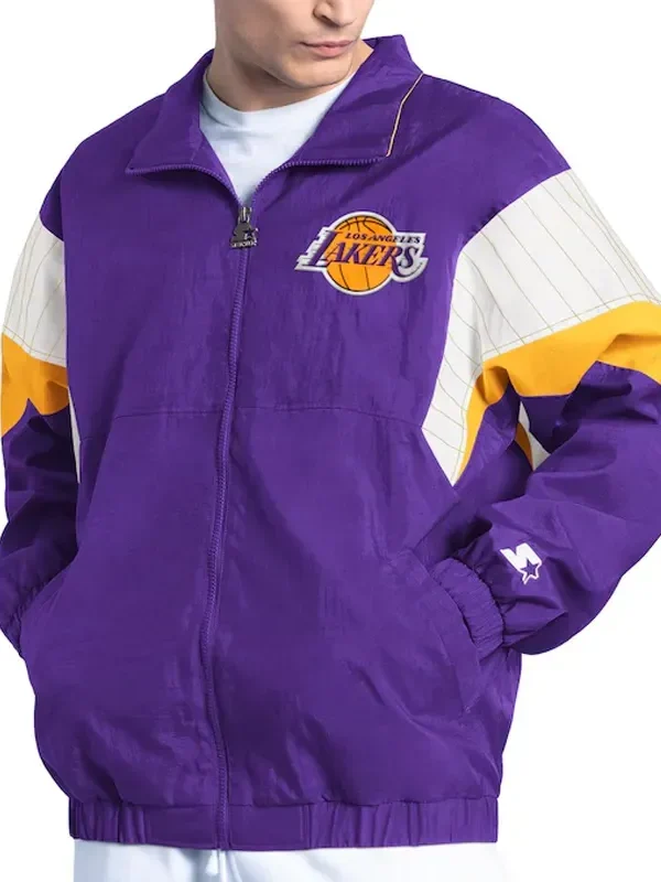 Los Angeles Lakers Yard Line Purple Full-Zip Jacket