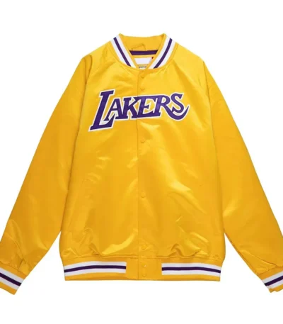 Los Angeles Lakers Yellow Lightweight Satin Jacket