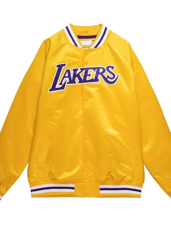 Los Angeles Lakers Yellow Lightweight Satin Jacket
