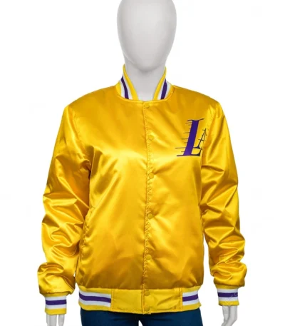 Los Angeles Lakers Yellow Varsity Satin Jacket