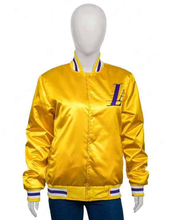 Los Angeles Lakers Yellow Varsity Satin Jacket