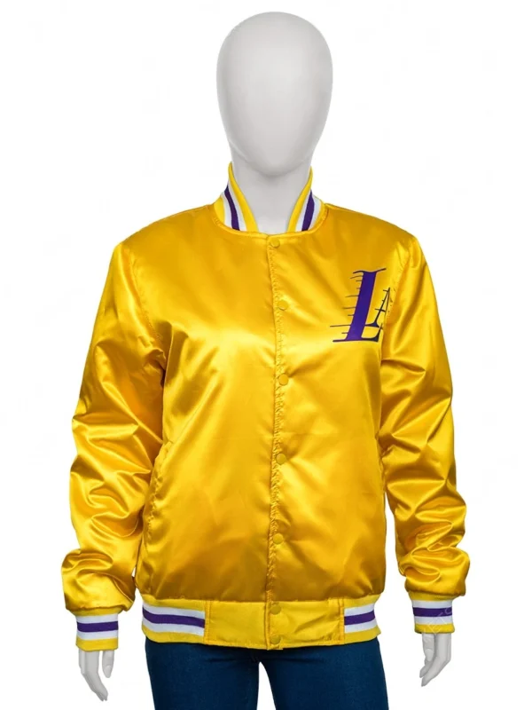 Los Angeles Lakers Yellow Varsity Satin Jacket