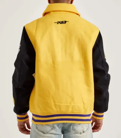 Los Angeles Lakers Yellow and Black Varsity Wool Jacket