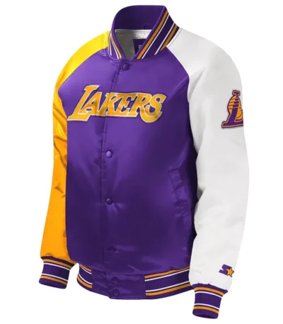 Los Angeles Lakers Youth Purple Varsity Satin Jacket