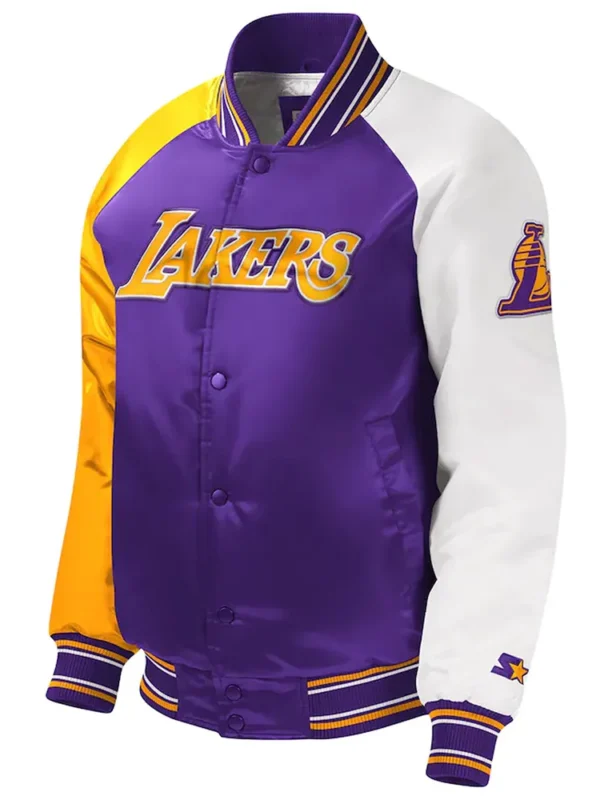 Los Angeles Lakers Youth Purple Varsity Satin Jacket