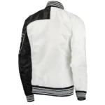 Los Angeles Las Vegas Raiders White and Black Satin Jacket