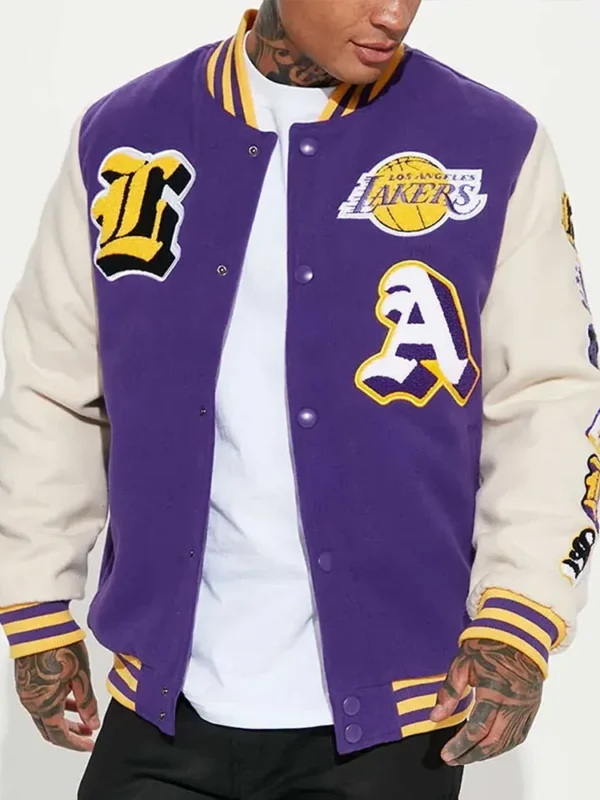 Loyalty Los Angeles Lakers Varsity Purple and White Jacket