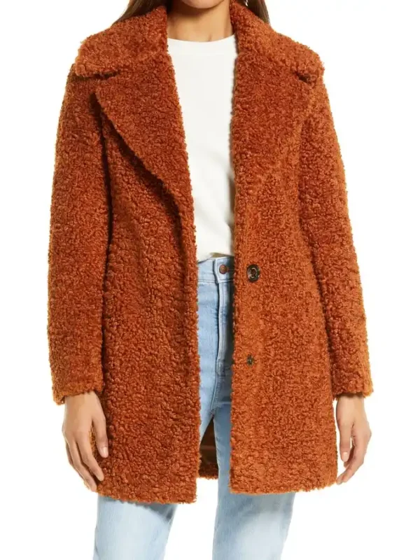 Lucy Romalotti The Young and the Restless Cognac Fur Jacket