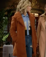 Lucy Romalotti The Young and the Restless Cognac Fur Jacket
