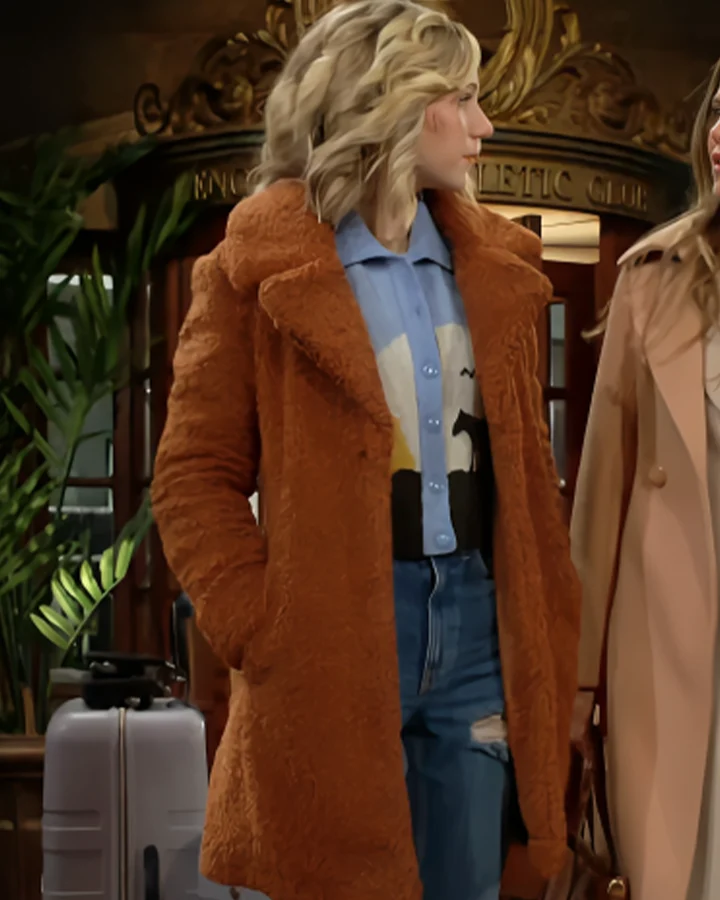 Lucy Romalotti The Young and the Restless Cognac Fur Jacket Lucy Romalotti The Young and the Restless Cognac Fur Jacket