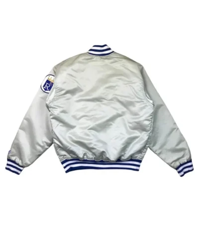Silver Kansas City Royals Satin Jacket