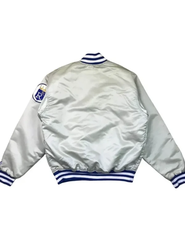 Silver Kansas City Royals Satin Jacket