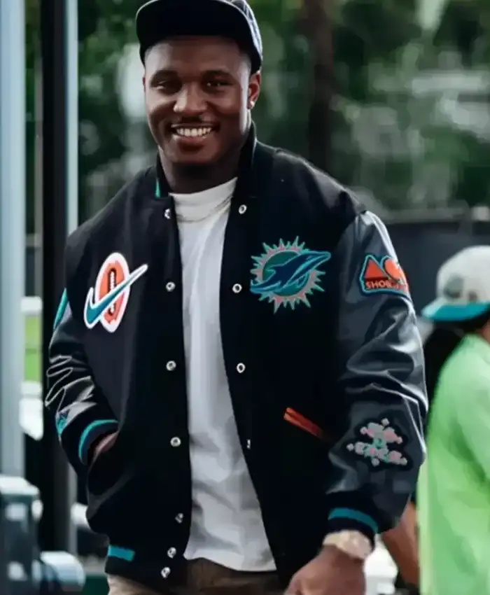 Malik Washington Rivalries Miami Dolphins Varsity Jacket Malik Washington Rivalries Miami Dolphins Varsity Jacket