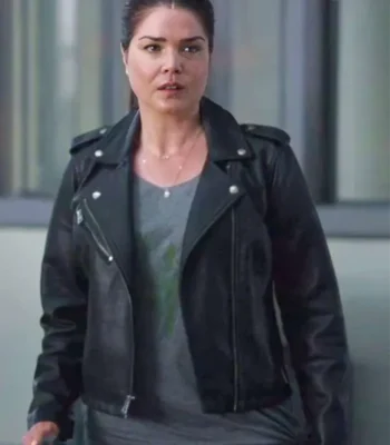 Marie Avgeropoulos Wild Cards S02 Leather Jacket