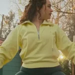 Mary Mouser Cobra Kai S06 Yellow Half-Zip Jacket