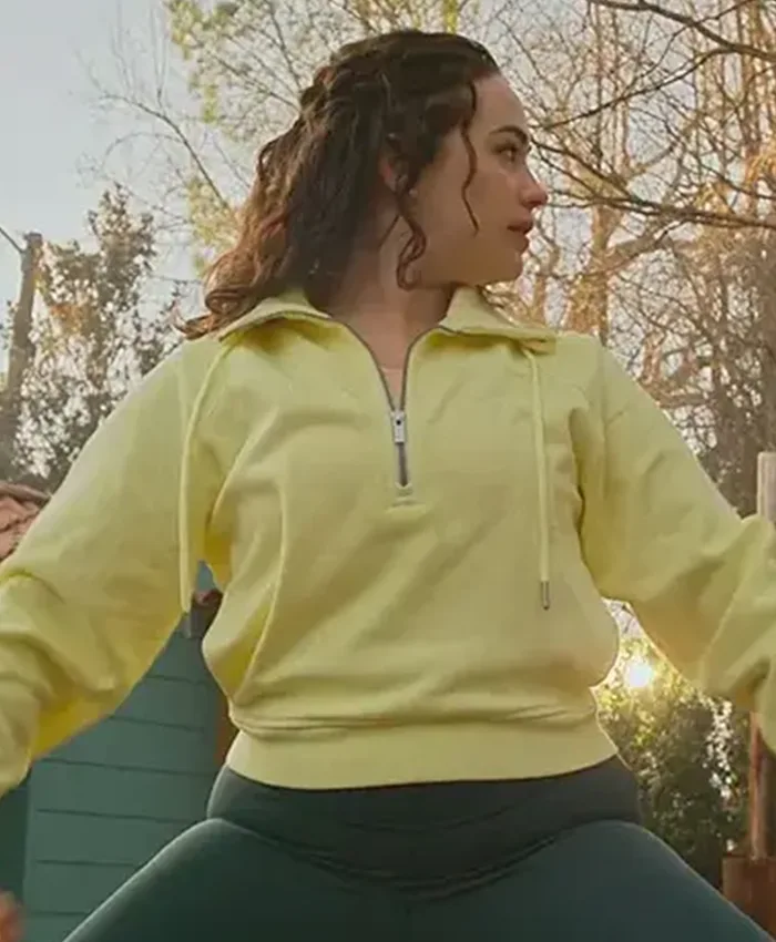 Mary Mouser Cobra Kai S06 Yellow Half-Zip Jacket Mary Mouser Cobra Kai S06 Yellow Half-Zip Jacket