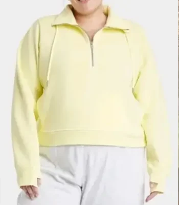 Mary Mouser Cobra Kai S06 Yellow Half-Zip Jacket