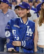 Maude Apatow LA Dodgers Blue Jacket