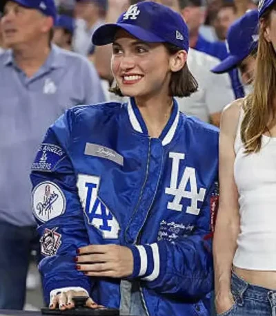 Maude Apatow LA Dodgers Blue Jacket