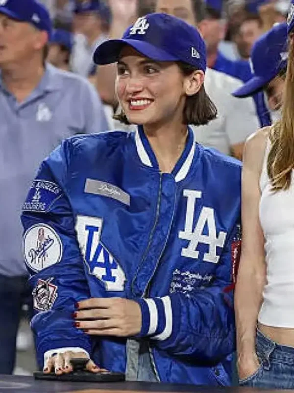 Maude Apatow LA Dodgers Blue Jacket