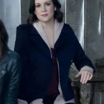 Melanie Lynskey Yellowjackets Navy Blue Coat