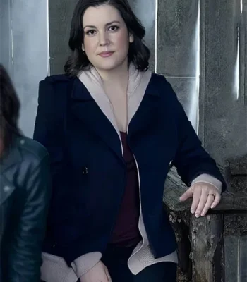 Melanie Lynskey Yellowjackets Navy Blue Coat