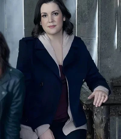 Melanie Lynskey Yellowjackets Navy Blue Coat