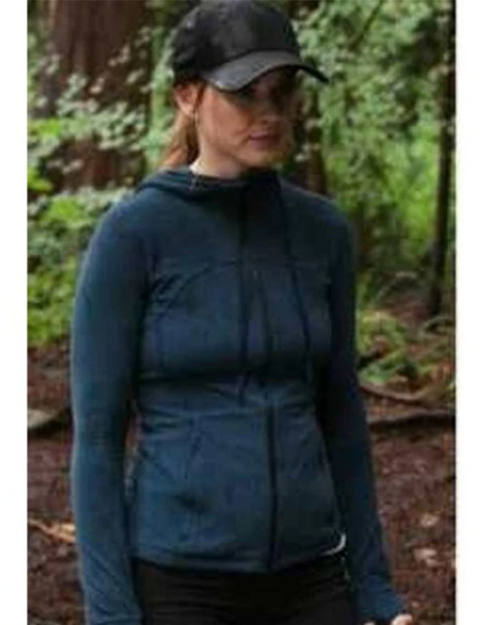 Melinda Monroe Virgin River Season 02 Blue Hooded Jacket Melinda Monroe Virgin River Season 02 Blue Hooded Jacket