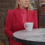 Melody Thomas Scott The Young and The Restless Puffed Shoulder Red Blazer