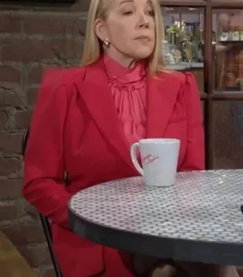 Melody Thomas Scott The Young and The Restless Puffed Shoulder Red Blazer