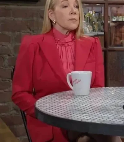 Melody Thomas Scott The Young and The Restless Puffed Shoulder Red Blazer