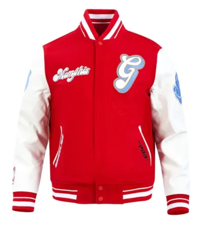 Memphis Grizzlies 2024/25 City Edition Chenille Red Varsity Jacket