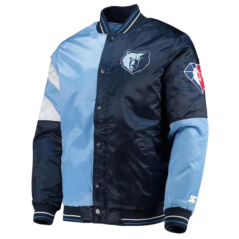 Memphis Grizzlies 75th Anniversary Leader Color Block Jacket Memphis Grizzlies 75th Anniversary Leader Color Block Jacket